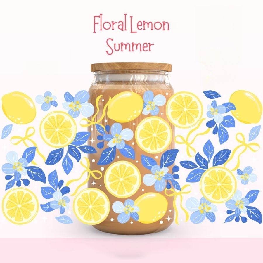 Lemon Floral UV DTF Transfer S - огляд і ціна Espresso Shot Glass