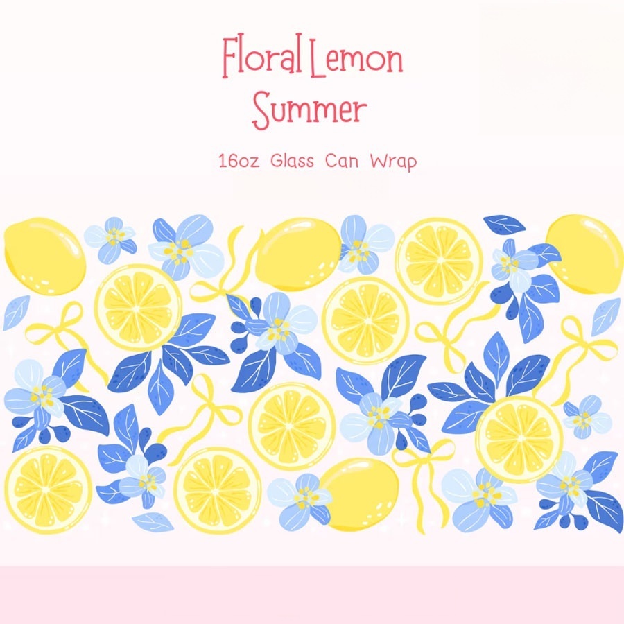 Lemon Floral UV DTF Transfer S - огляд і ціна Espresso Shot Glass