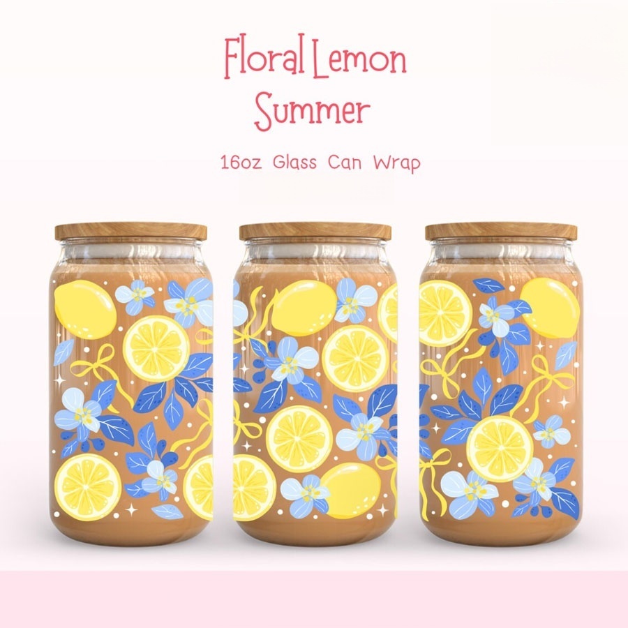 Lemon Floral UV DTF Transfer S - огляд і ціна Espresso Shot Glass