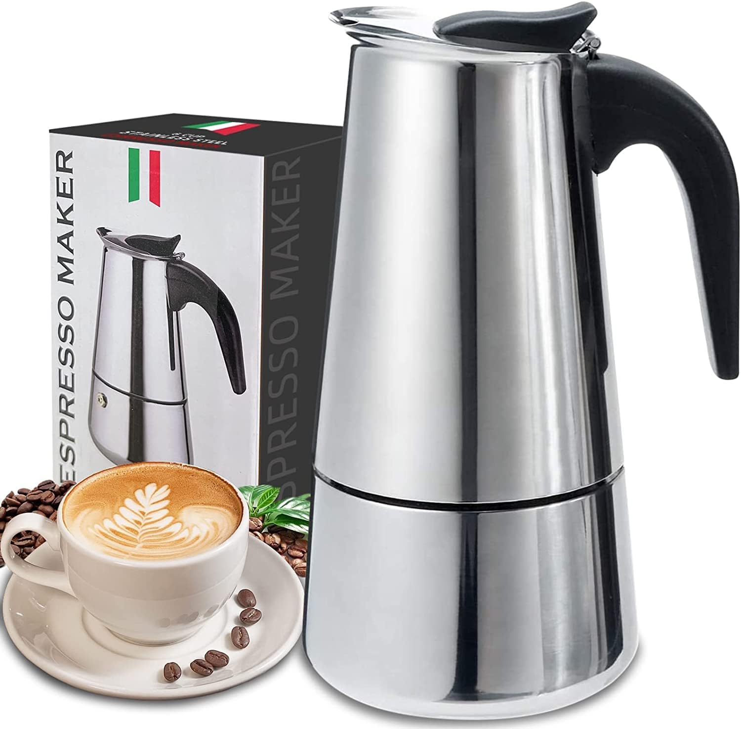 4/6/9 Cups Moka Pot Caffe Mach - огляд і ціна Hero Coffee Equipment