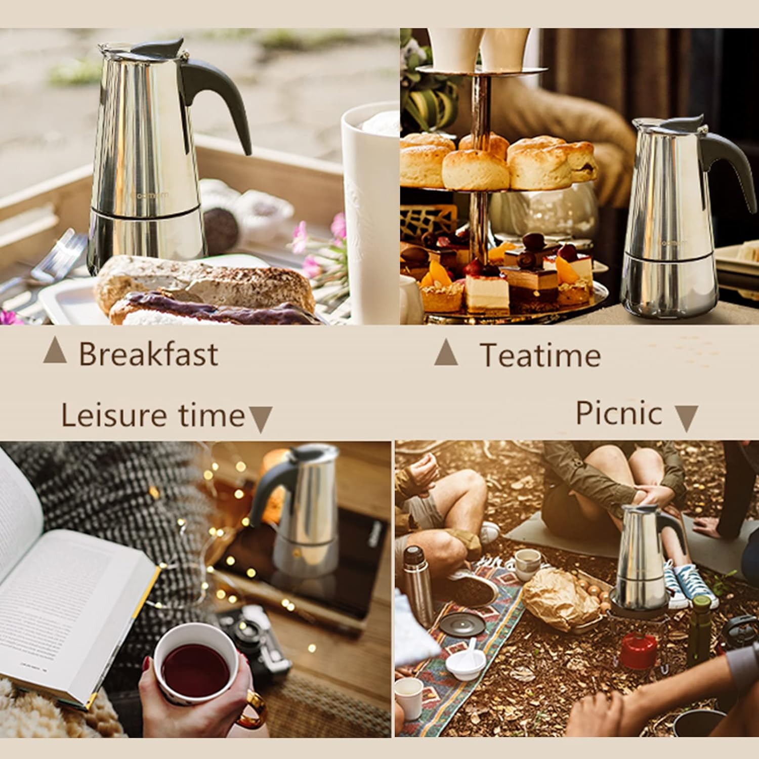 4/6/9 Cups Moka Pot Caffe Mach - огляд і ціна Hero Coffee Equipment