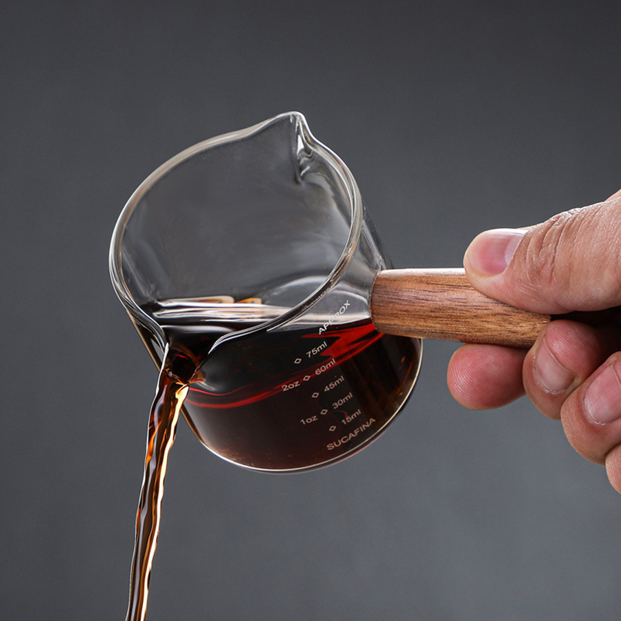 50-250ml Wood Handle Glass Esp - огляд і ціна Espresso Shot Glass