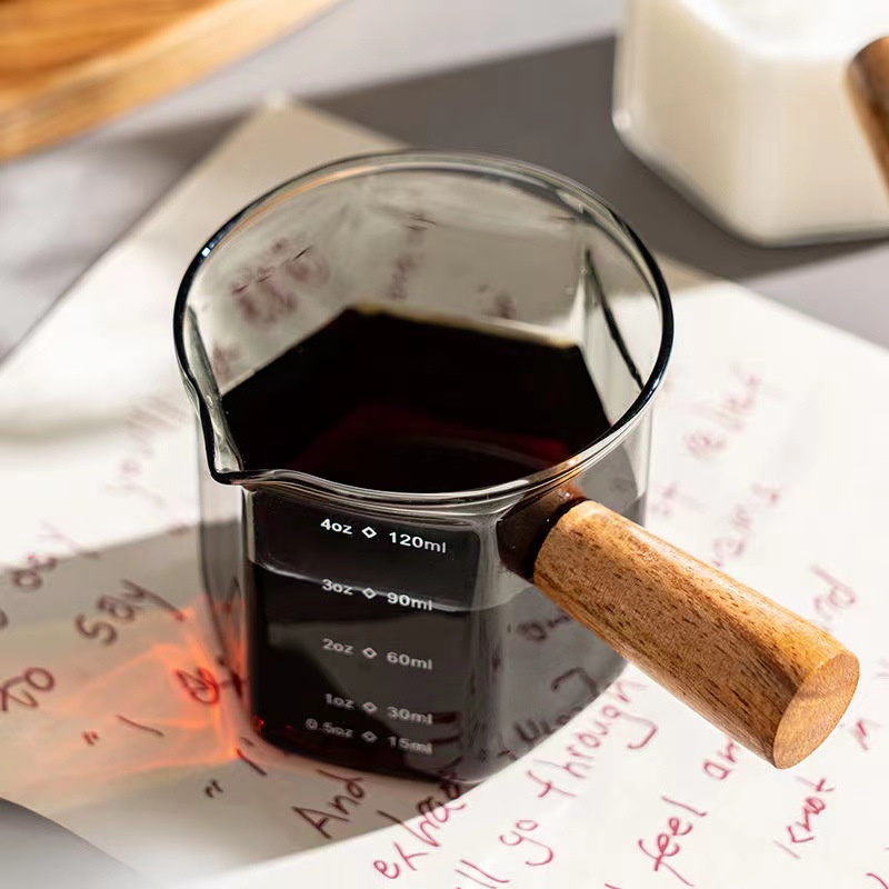 50-250ml Wood Handle Glass Esp - огляд і ціна Espresso Shot Glass